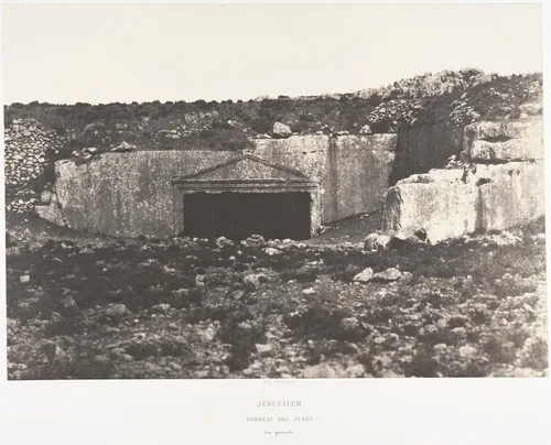 Jérusalem, Tombeau des Juges, Vue générale by Auguste Salzmann, photograph, 1854-1859