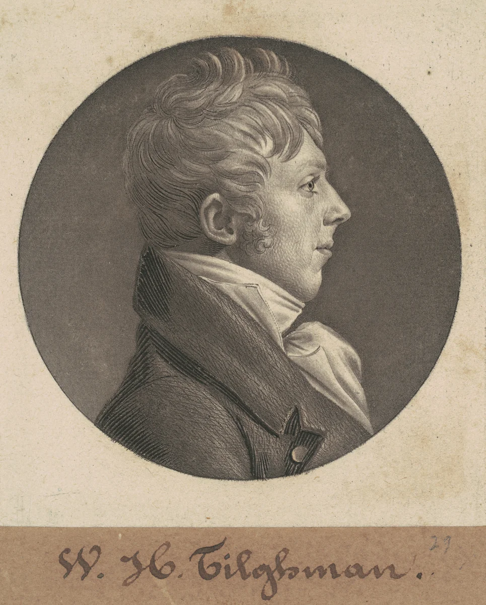 William Helmsley Tilghman by Charles B. J. Févret de Saint-Mémin, print, 1804