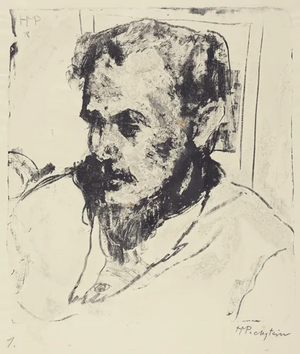 Erich Heckel by Max Pechstein, print, 1909