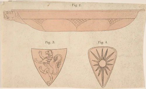 Shield Designs by anonymous, drawing, 1850-1900