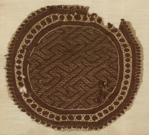 Roundel by Coptic Egypt, textile, 201-500