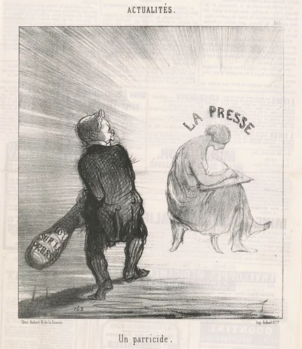 Un parricide by Honoré Daumier, print, 1850