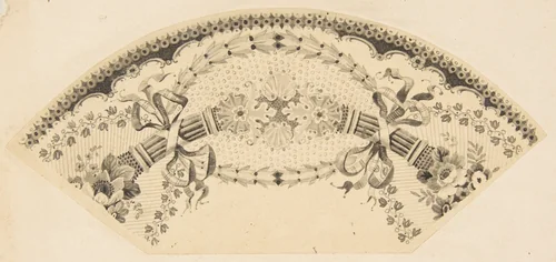 Lace Design by anonymous, drawing, 1800-1899