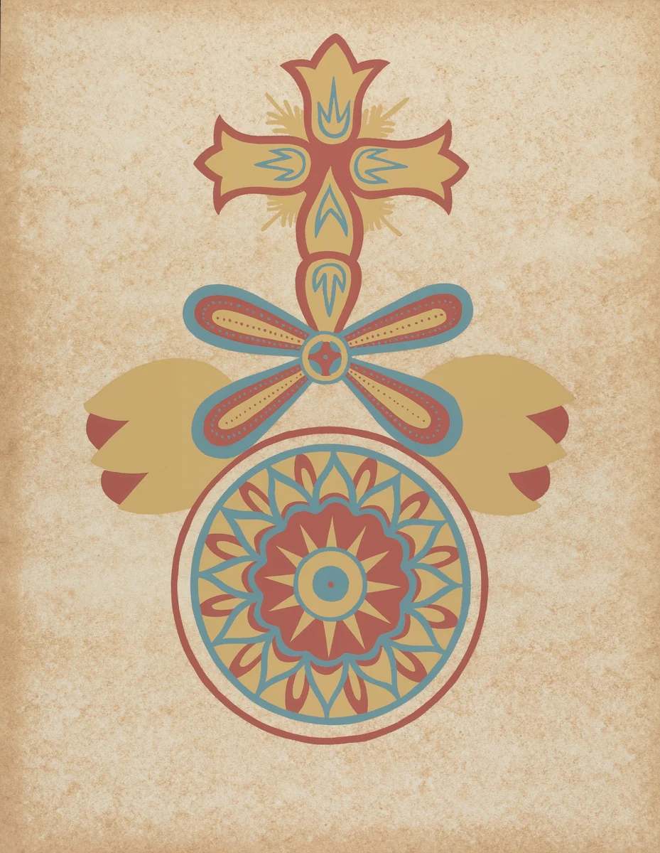 Santa Barbara Mission Doorway Design from the portfolio "Decorative Art of Spanish California" by American 20th Century, index of american design, 1935-1942