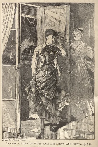 In Came a Storm of Wind, Rain and Spray - and Portia by Winslow Homer, print, 1869