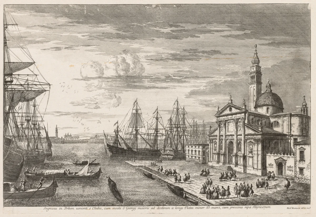 Views of Venice: The Basin of St. Mark's by Michele Marieschi, print, 1741
