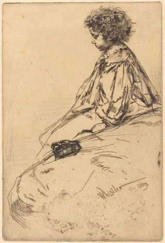 Bibi Lalouette by James McNeill Whistler, print, 1859