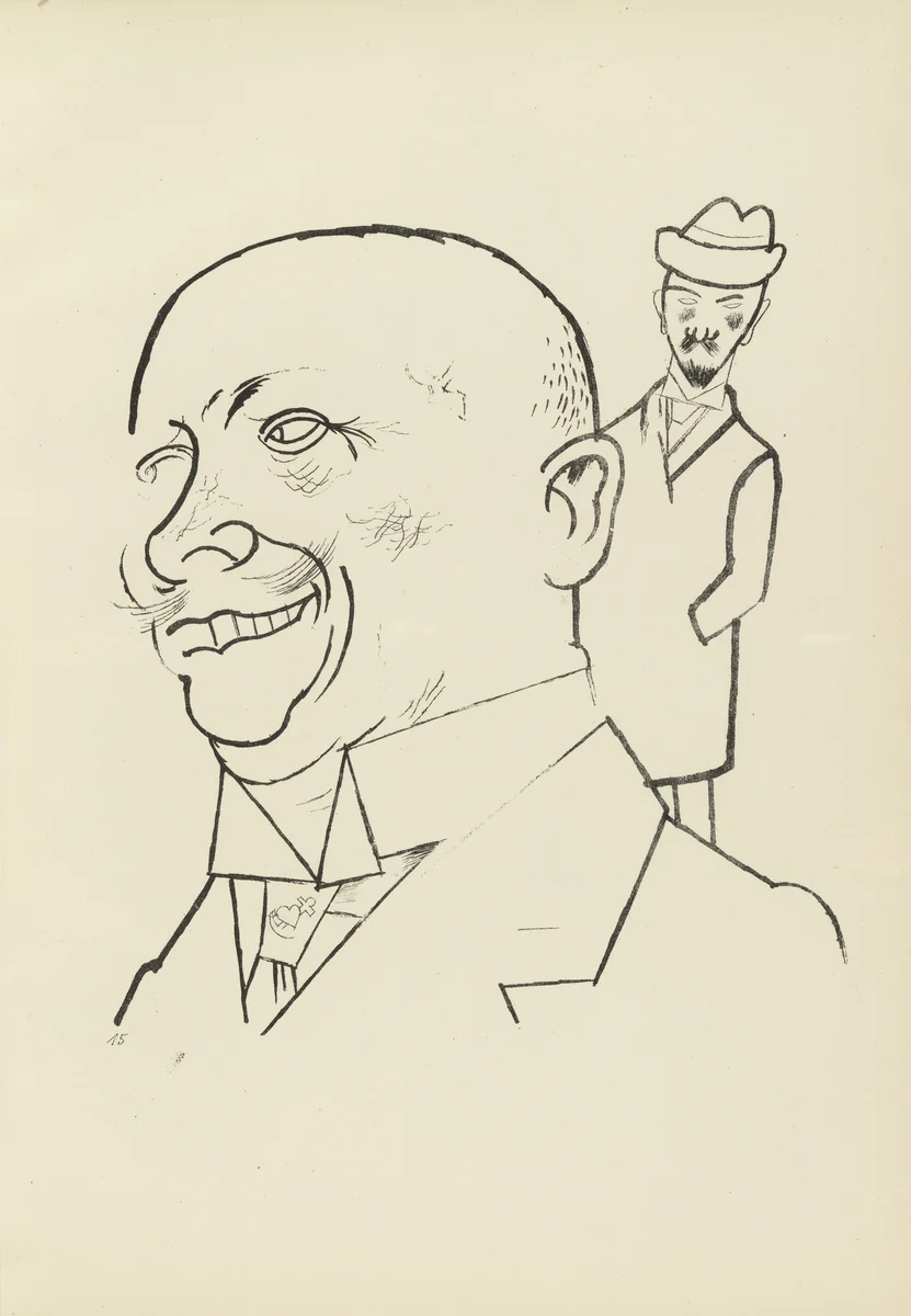Charakterkopf (plate, folio 19) from Ecce Homo by George Grosz, illustrated book, 1922