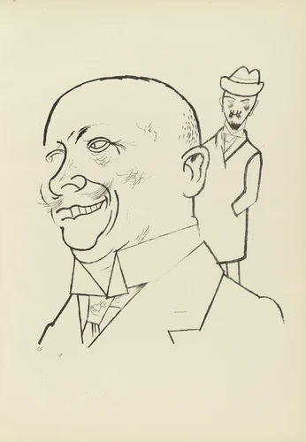 Charakterkopf (plate, folio 19) from Ecce Homo by George Grosz, illustrated book, 1922