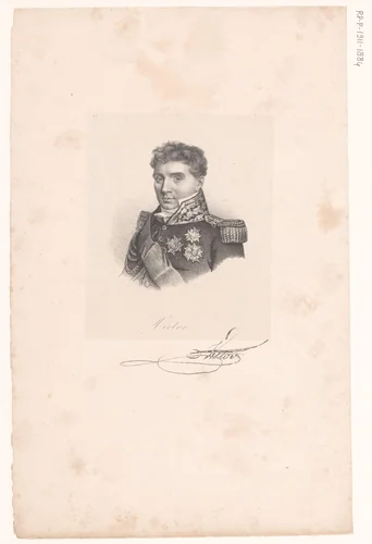 Portret van Claude-Victor Perrin by anonymous, print, 1818-1842