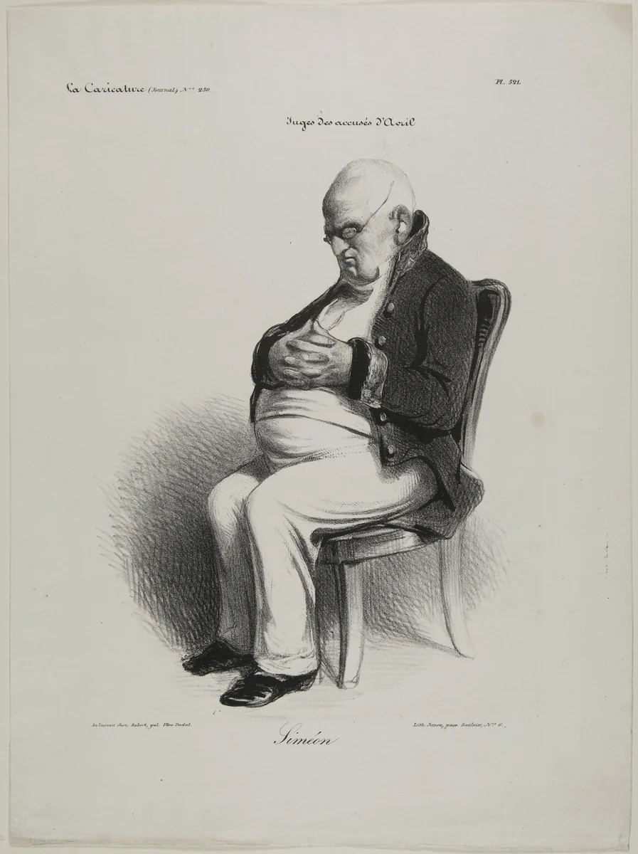 Siméon, plate 521 by Honoré-Victorin Daumier, print, 1835