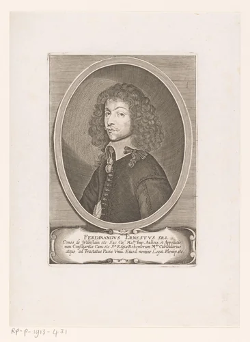 Portret van Ferdinand Ernst graaf von Waldstein by Matthäus Merian, book, 1652