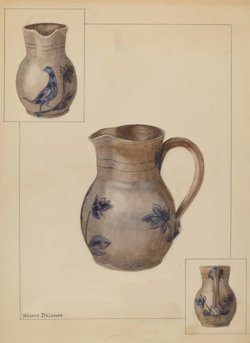 Water Jug by Yolande Delasser, index of american design, 1936