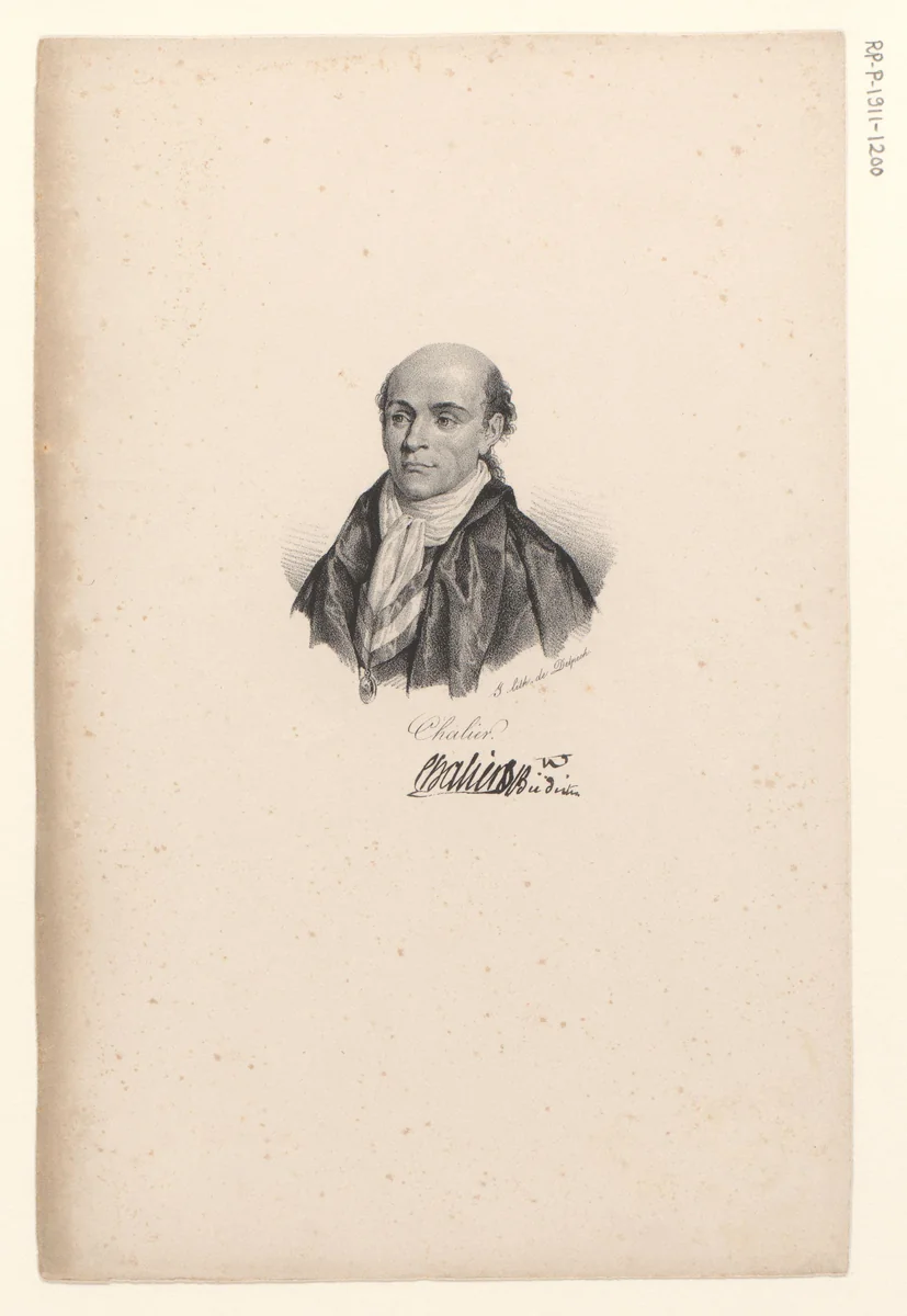 Portret van Marie Joseph Chalier by anonymous, print, 1818-1842