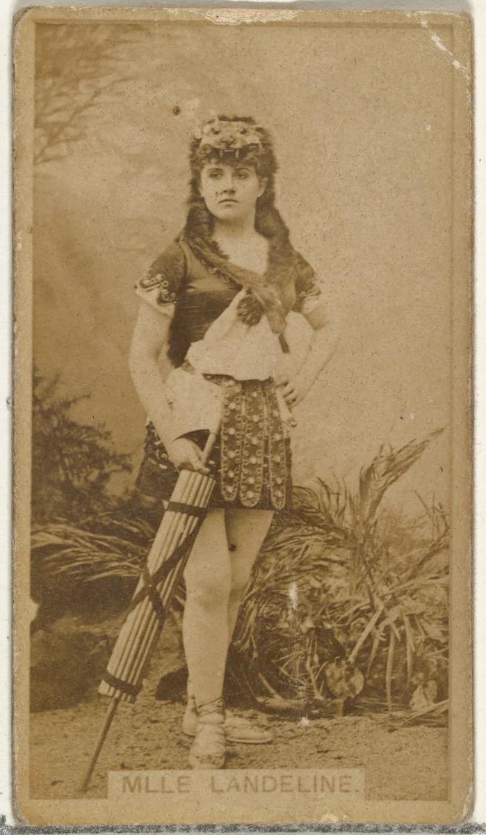 Mlle. Landeline, from the Actors and Actresses series (N145-8) issued by Duke Sons & Co. to promote Duke Cigarettes by W. Duke, Sons & Co., photograph, 1890-1895