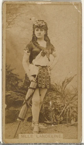 Mlle. Landeline, from the Actors and Actresses series (N145-8) issued by Duke Sons & Co. to promote Duke Cigarettes by W. Duke, Sons & Co., photograph, 1890-1895