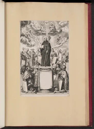 Title Page for Dommo Benedicto Haeftano's S. Benedictvs Illvstratvs by Cornelis Galle Abraham van Diepenbeeck, print, 1615-1678