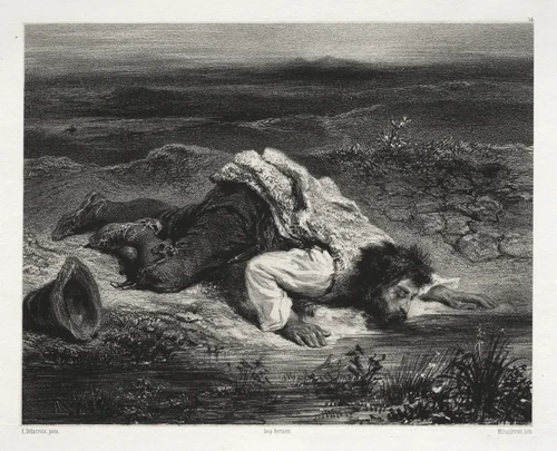 The Wounded Brigand by Adolphe Mouilleron, print, 1849-1862