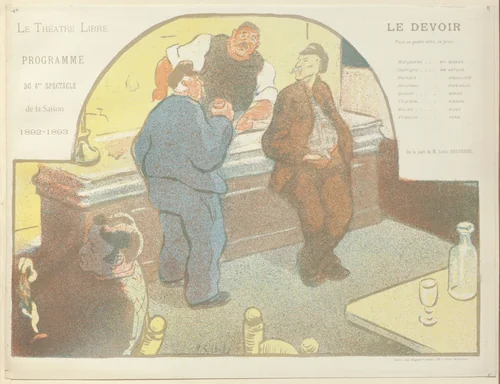 Program for The Duty (Le Devoir) from The Beraldi Album of Theatre Programs by Henri Gabriel Ibels, print, 1893