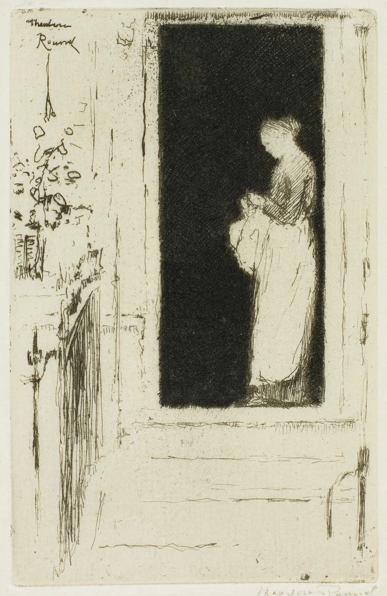 Penelope, A Doorway Chelsea by Theodore Roussel, print, 1888-1889