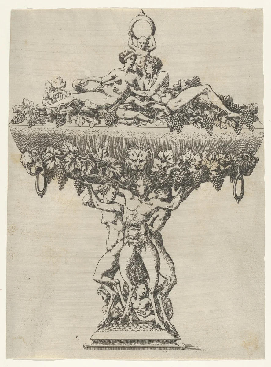 Vase by Antonio Fantuzzi, print, 1540-1545