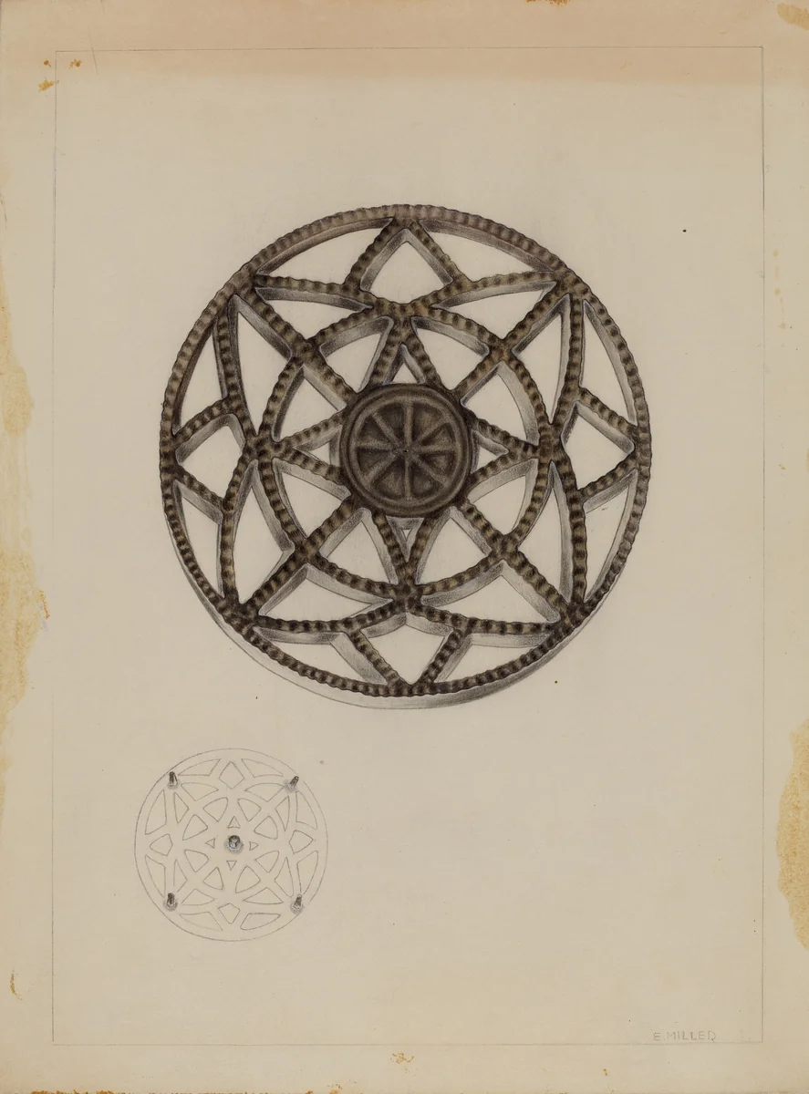 Trivet by Edith Miller, index of american design, 1937