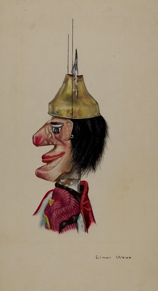 "King Saul" Marionette by Elmer Weise, index of american design, 1937