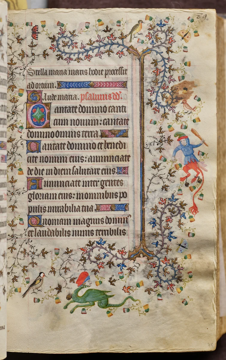 Hours of Charles the Noble, King of Navarre (1361-1425): fol. 45r, Text by Master of the Brussels Initials and Associates, book, 1400-1410