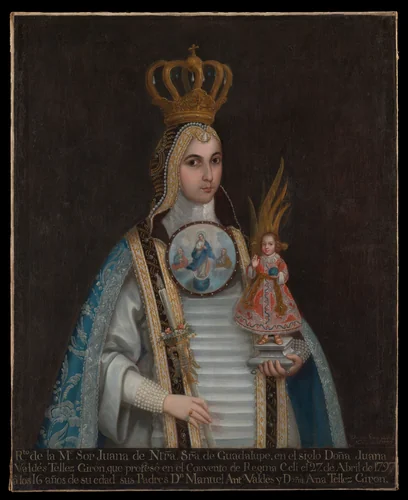 Portrait of Sor Juana de Nuestra Señora de Guadalupe by Domingo Ortiz, artwork, 1797