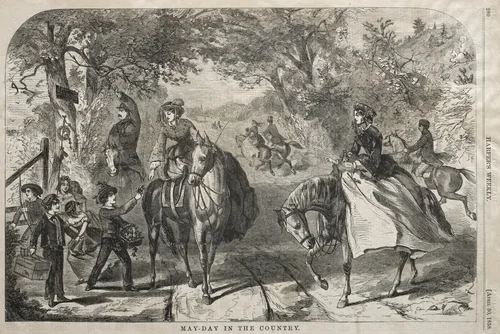 May Day in the Country by Winslow Homer, print, 1859