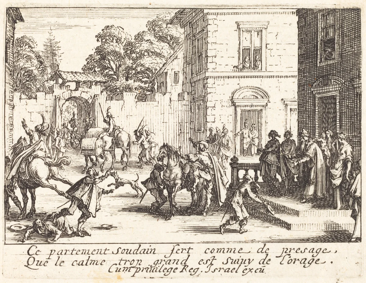 The Departure by Jacques Callot, print, 1635