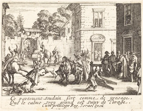 The Departure by Jacques Callot, print, 1635