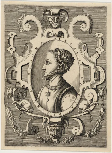 Isabella, Wife of Philip IV of Spain by Unknown 19th Century, print, 1800-1899