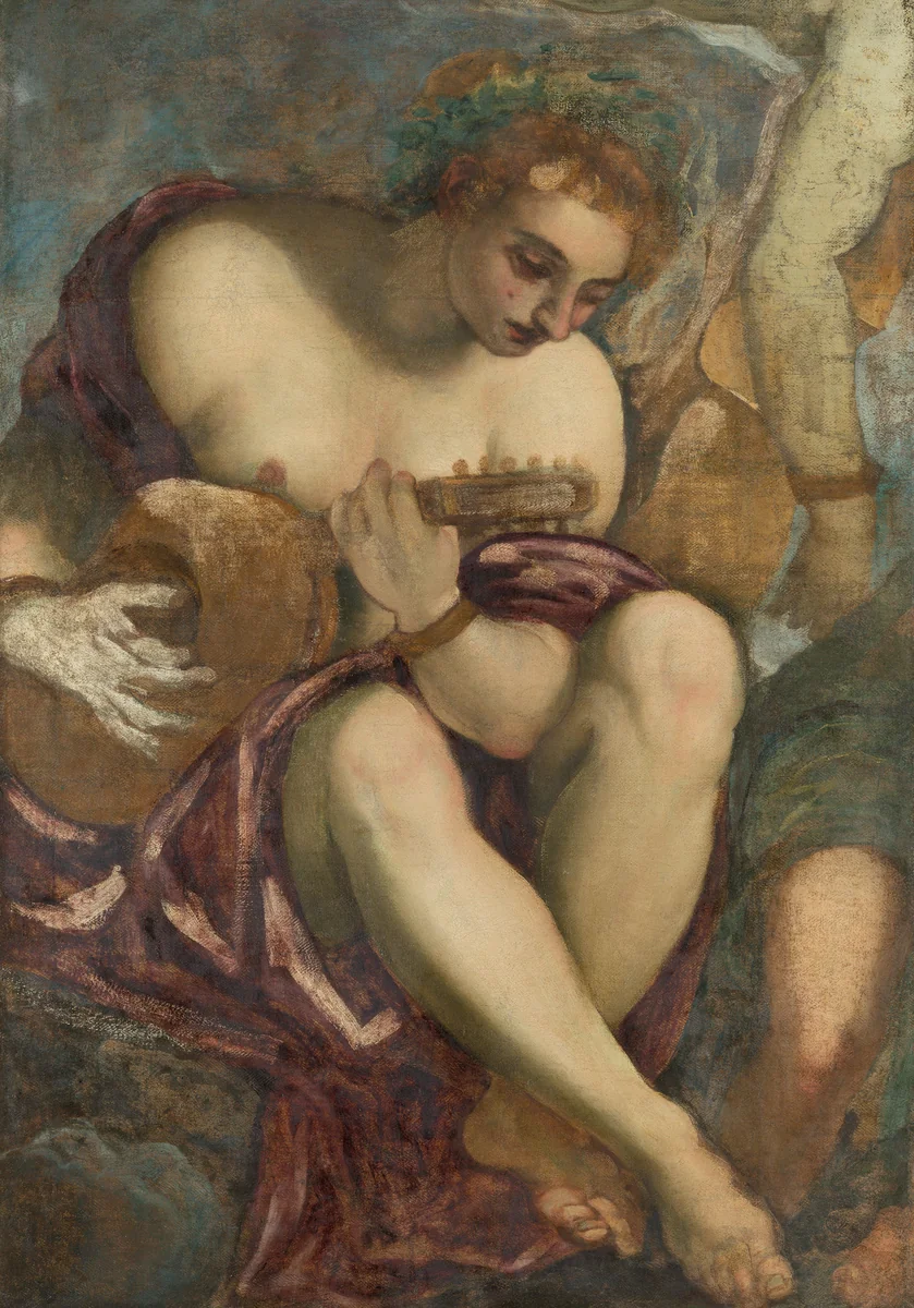 Muse with Lute by Jacopo Tintoretto, painting, 1528-1594