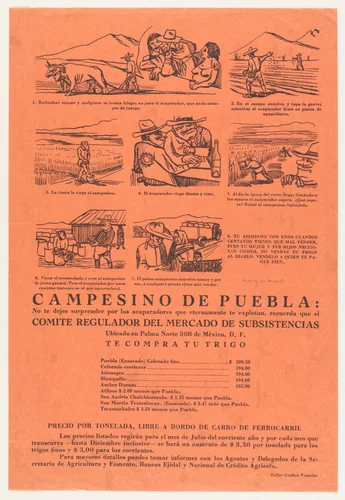 Peasant of Puebla (Campesino de Puebla) by Raúl Anguiano, print, 1924
