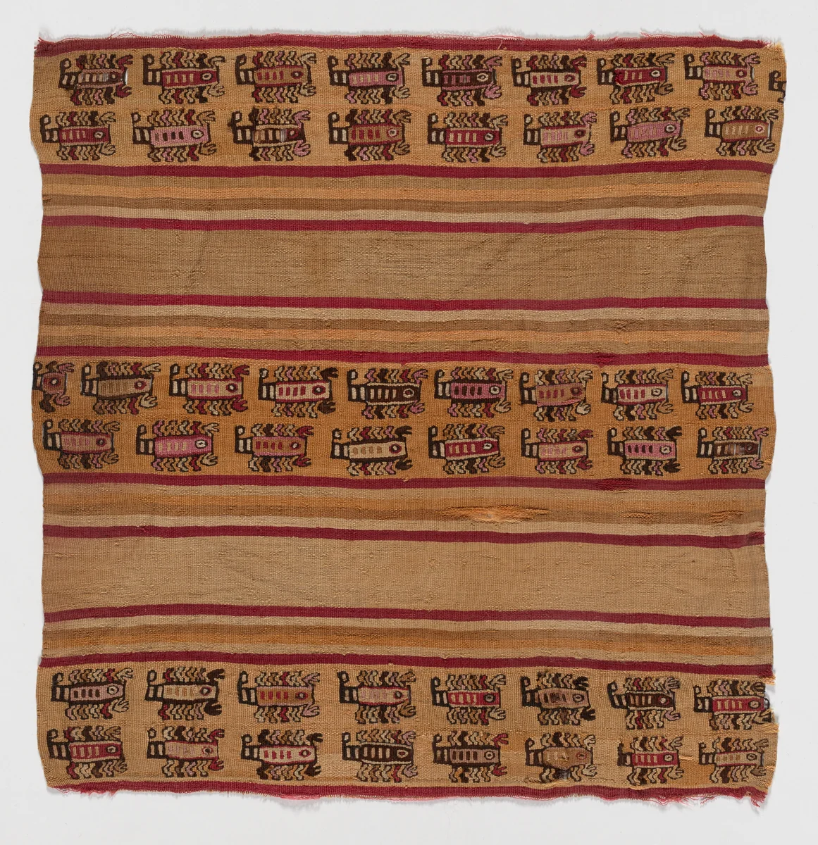 Fragment by Chancay, textile, 1000-1476