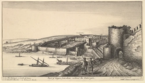 Part of Tangier from above, without the Water-gate by Wenceslaus Hollar, print, 1670