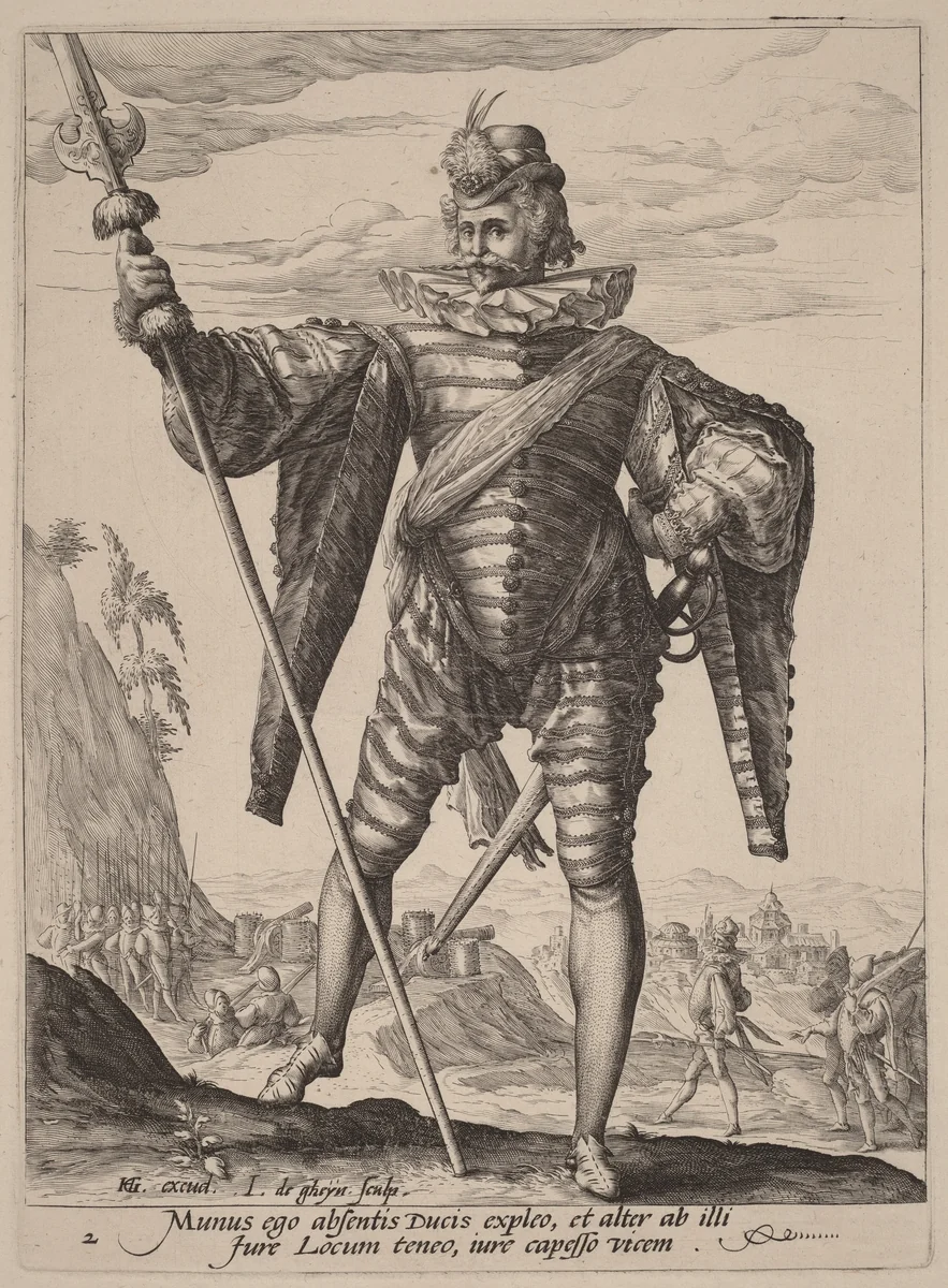 Lieutenant-Colonel by Jacques de Gheyn II, portfolio, 1587