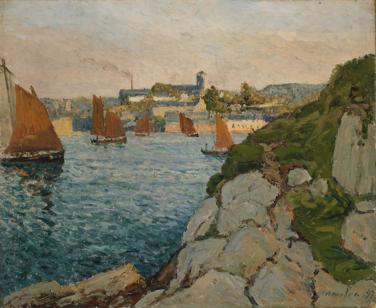 Douarnenez in Sunshine by Maxime Maufra, painting, 1897