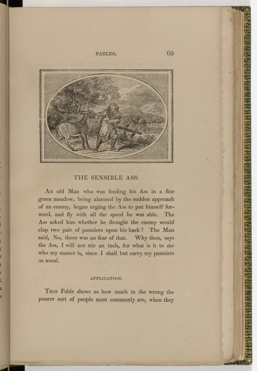 Headpiece (page 69) from The Fables of Aesop by Thomas Bewick, illustrated book, 1818