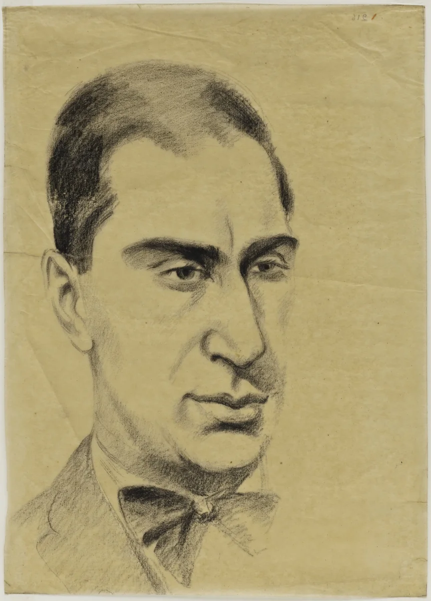 Portrait of Iliazd by Robert Delaunay, drawing, 1922