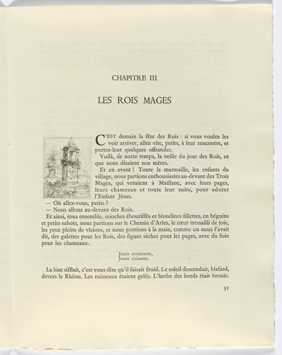Frédéric Mistral: Mémoires et Recits by Frédéric Mistral: pillar (page 31) by Auguste Brouet, other, 1937