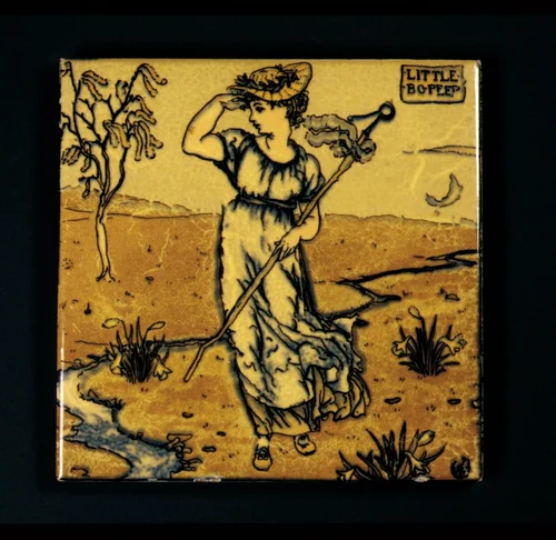 Tile by American Encaustic Tile Company, artwork, 1888-1891
