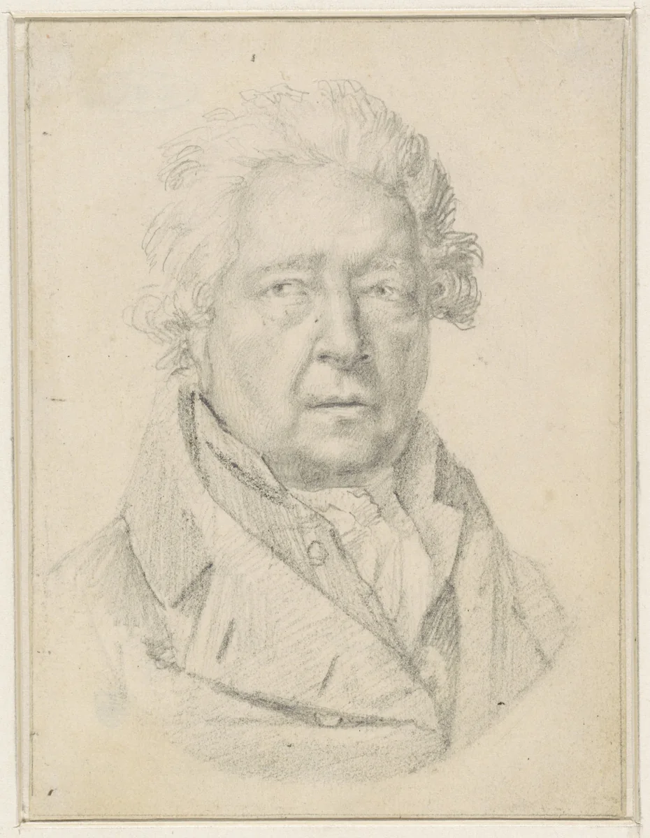 Zelfportret van Willem Jacob Herreyns by Willem Jacob Herreyns, drawing, 1783-1827
