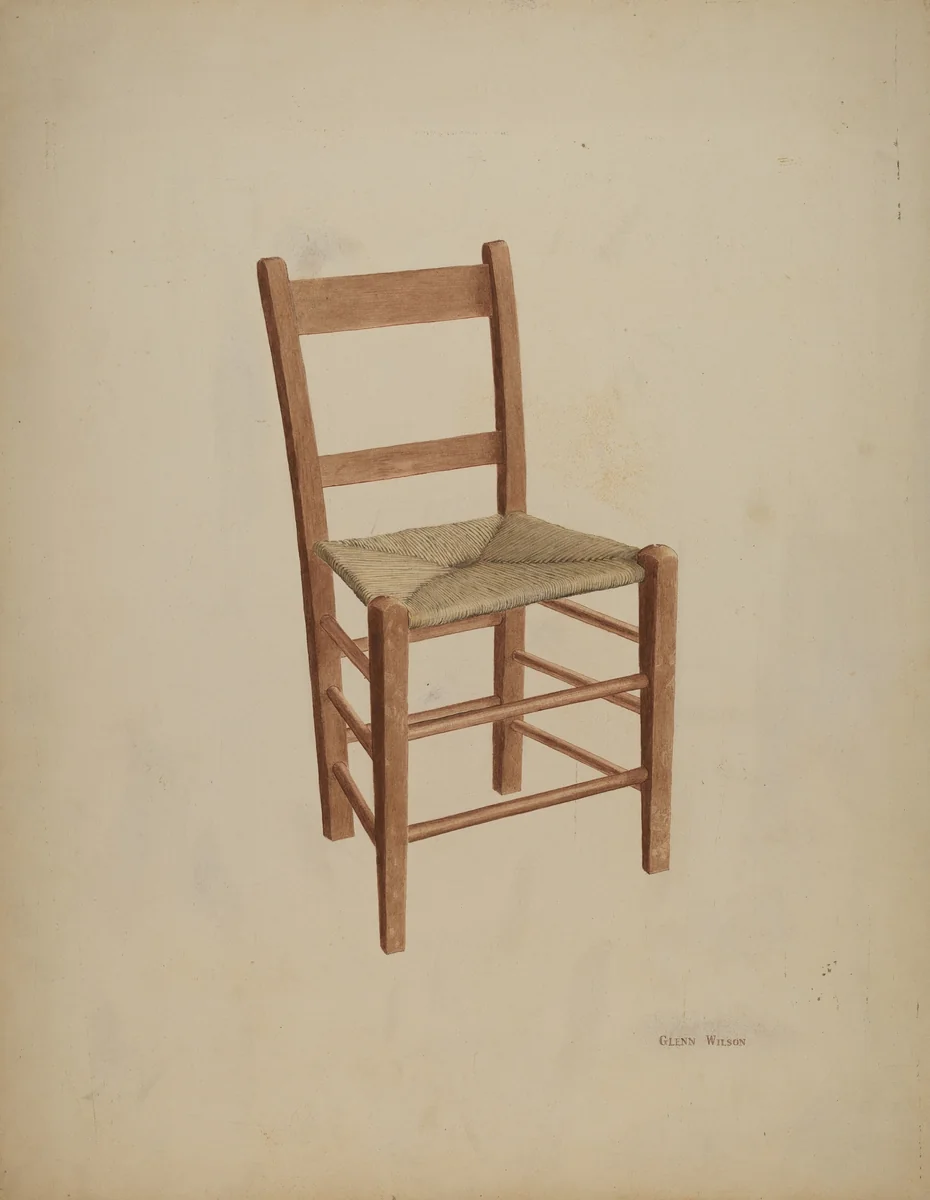 Chair (handmade) by Glenn Wilson, index of american design, 1941
