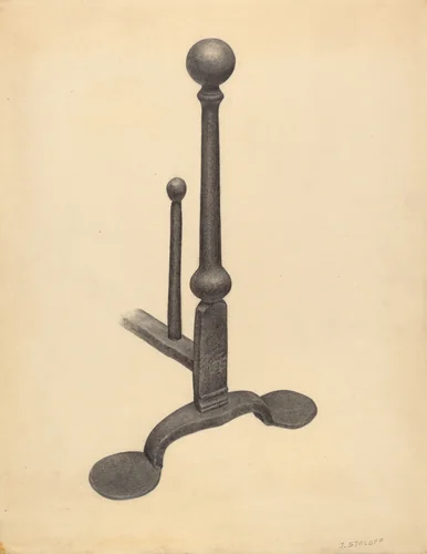 Andiron by Jack Staloff, index of american design, 1935-1942