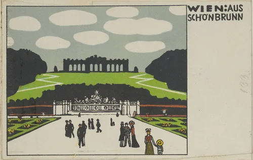 Vienna: From Schönbrunn (Wien: Aus Schönbrunn) by Urban Janke, print, 1908