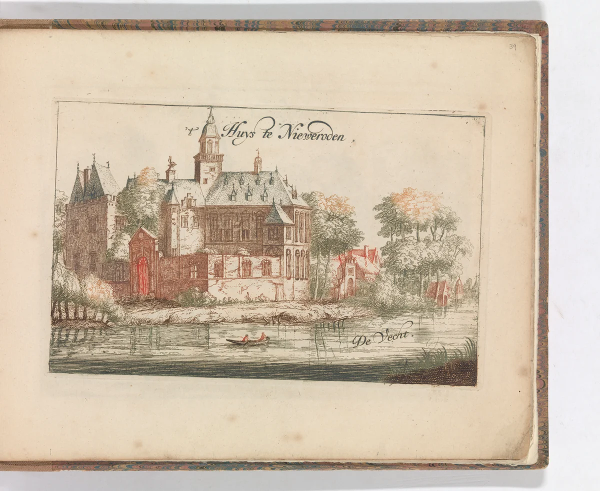 ' 't Huys te Nieweroden', De Vecht' in: Tooneel Der Voornaamste Nederlands Huizen, En Lust Hoven, Naar T Leven Afgebeeld by Carel Allard, book, 1660-1693