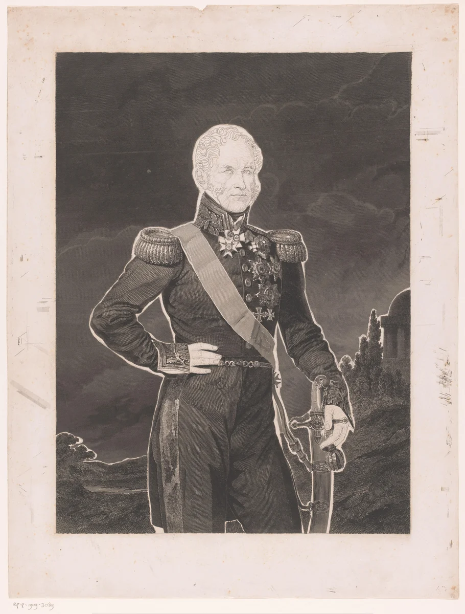 Portret van Leopold I by Erin Corr, print, 1834