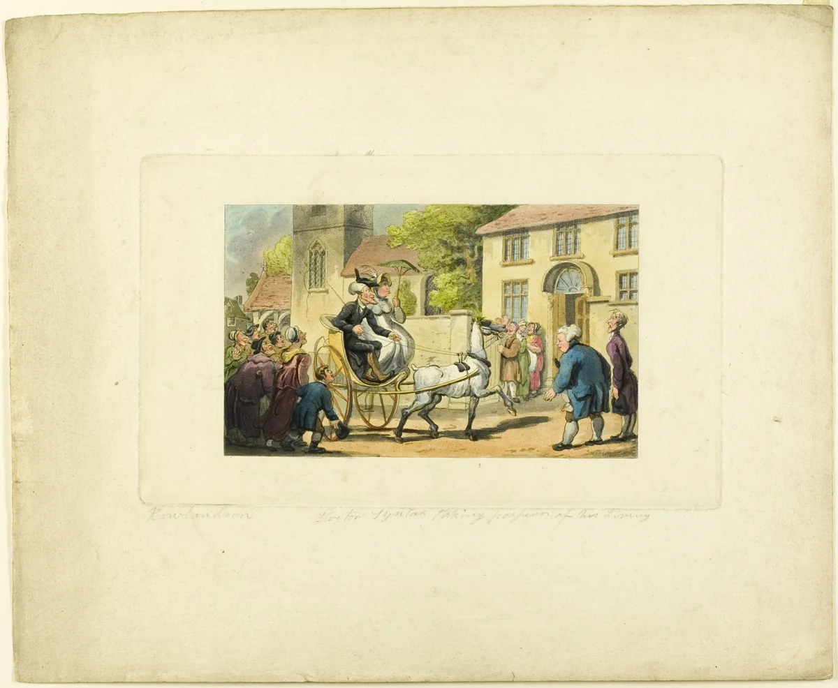 Doctor Syntax Taking Possession of his Living, from The Tour of Doctor Syntax by Thomas Rowlandson, print, 1808-1813